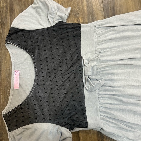 Polka Dot Babydoll Dress with Bow Accent - Picture 5 of 6